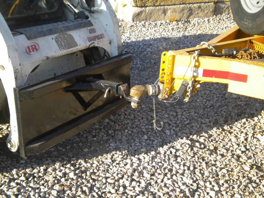 Blue Diamond Trailer Spotter — moving a trailer with a skid steer