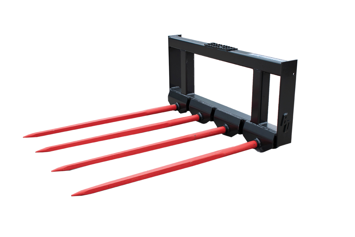Blue Diamond Hay Spear — hay spear frame with multiple red tines