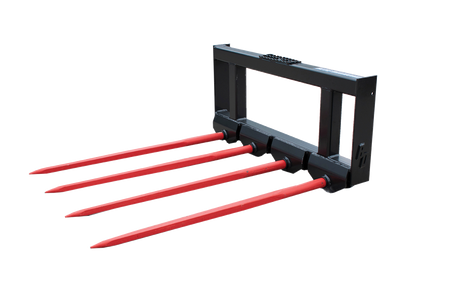 Blue Diamond Hay Spear — hay spear frame with multiple red tines