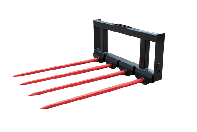Blue Diamond Hay Spear — hay spear frame with multiple red tines