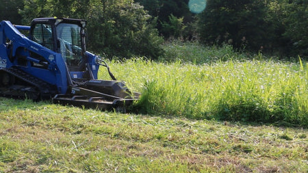 Blue Diamond extreme duty closed front brush cutter in-use clearing image