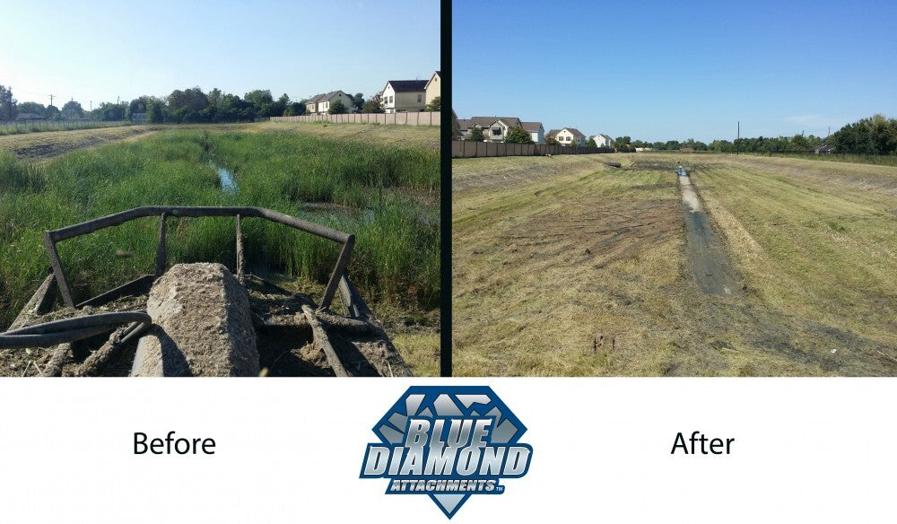 Blue Diamond extreme duty open front brush cutter action image