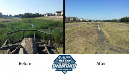 Blue Diamond extreme duty open front brush cutter action image