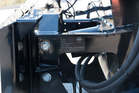 Blue Diamond Snow Blower — Extreme Duty — close-up of hydraulic hoses and connections