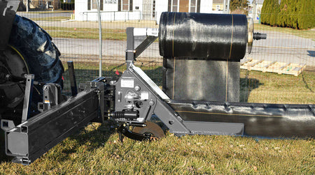 Blue Diamond Silt Fence Installer — installed silt fence beside the attachment