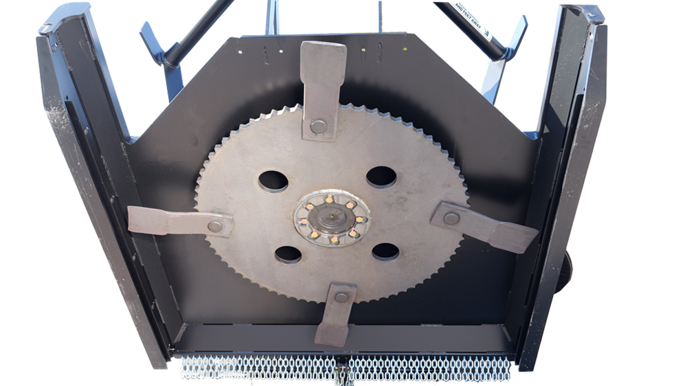 Blue Diamond 72 in. Severe Duty Series 2 Brush Cutter — underside showing the blade carrier and cutting blades