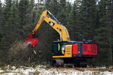 FECON BH47EXC-1 Bull Hog Excavator Mulching Head in operation
