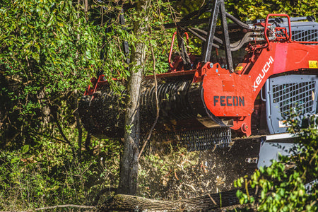 FECON BH74SS Bull Hog High Flow Mulching Head in operation