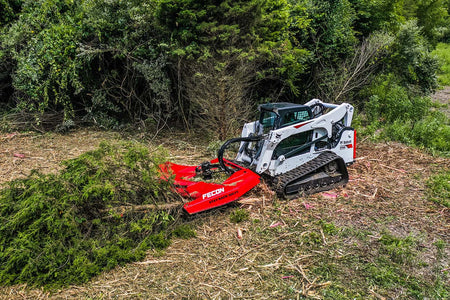 FECON FDM62 Deck Mulcher in operation