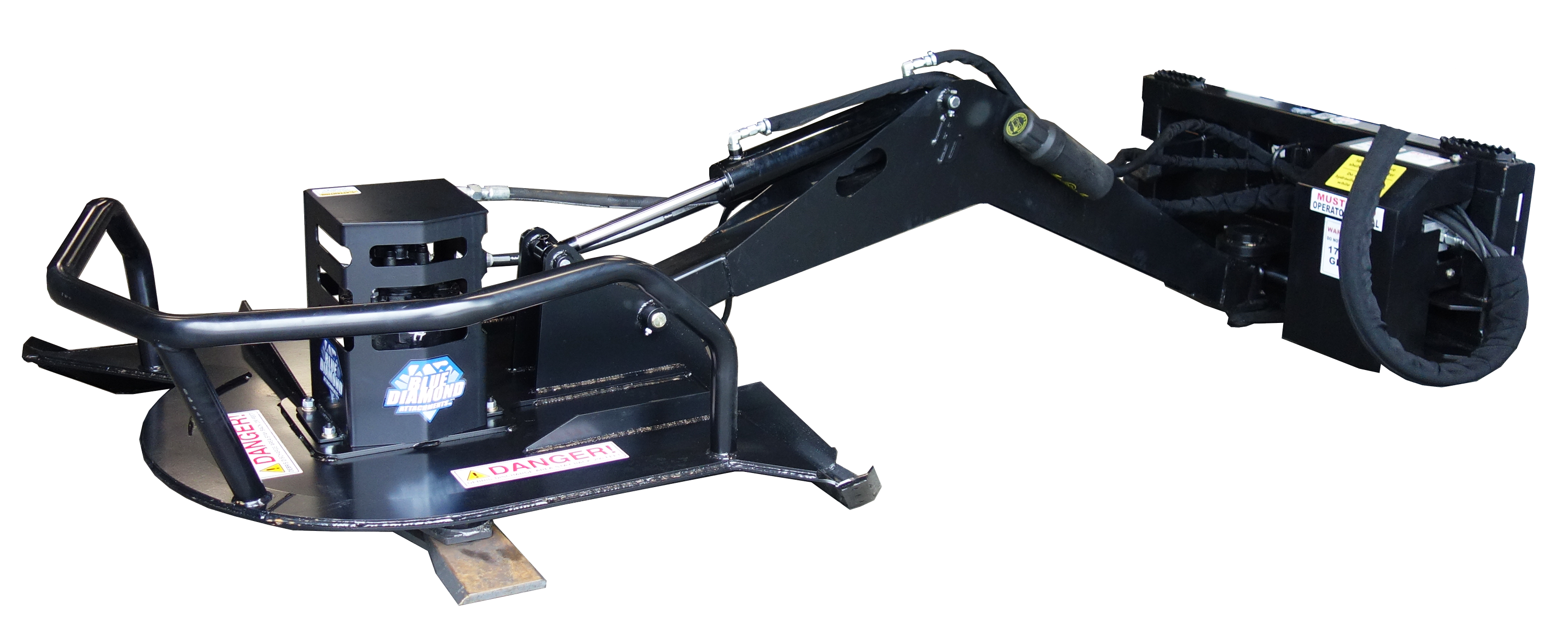 Blue Diamond swing arm brush cutter product view with swing boom and cutter deck