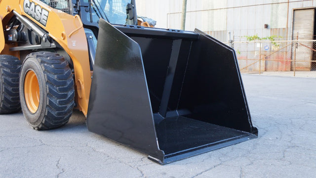 Blue Diamond Bucket — Snow & Mulch — Special Capacity — mounted on a loader