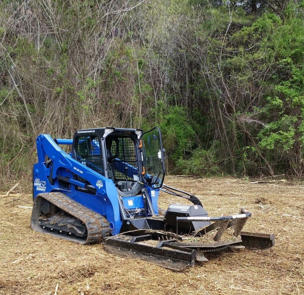 Blue Diamond severe duty open front brush cutter underside blade detail
