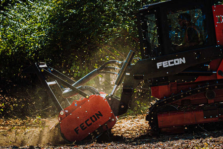 FECON BH74SD-2 Bull Hog Hydraulic Ground Mulching Head in operation