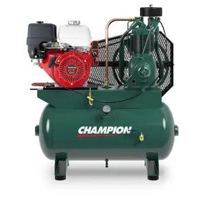 Champion PL-Series engine-driven compressor package — representative configuration; engine and tank vary by selected model.