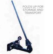 Blue Diamond Material Roller — folding material roller handle for storage and transport