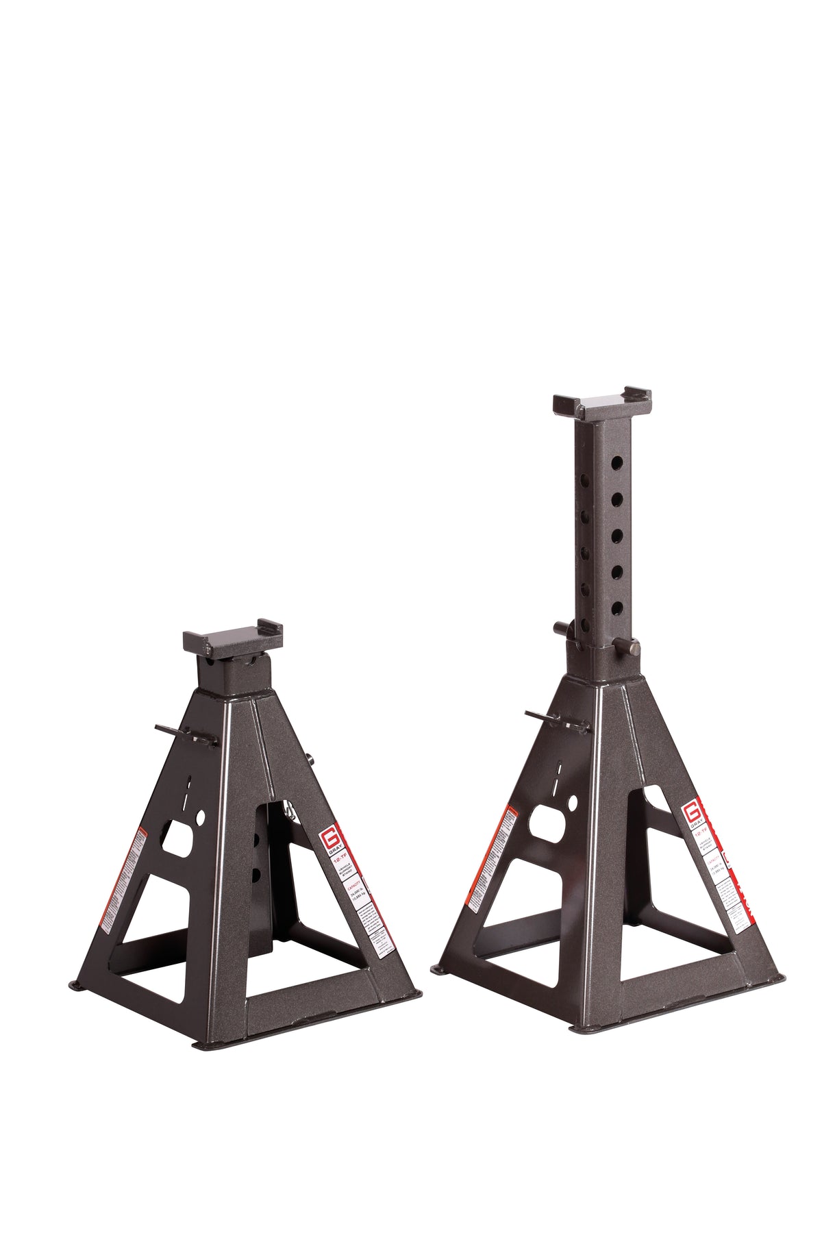 Gray 12-TF Vehicle Support Stands — 24,000 lb. per Stand (Pair)