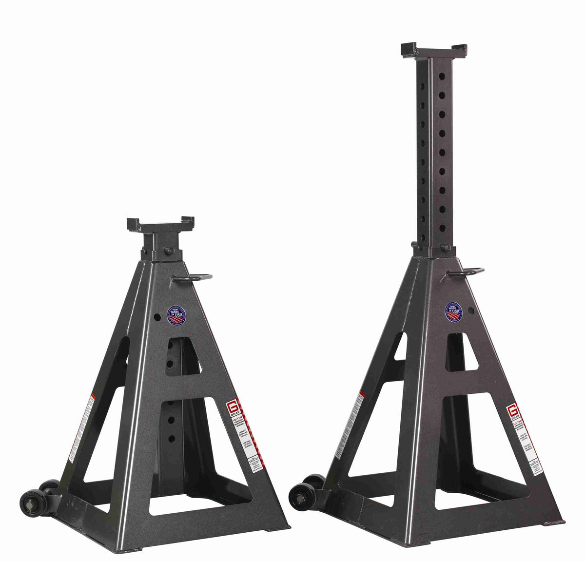 Gray 12-THF Vehicle Support Stands — 24,000 lb. per Stand (Pair)