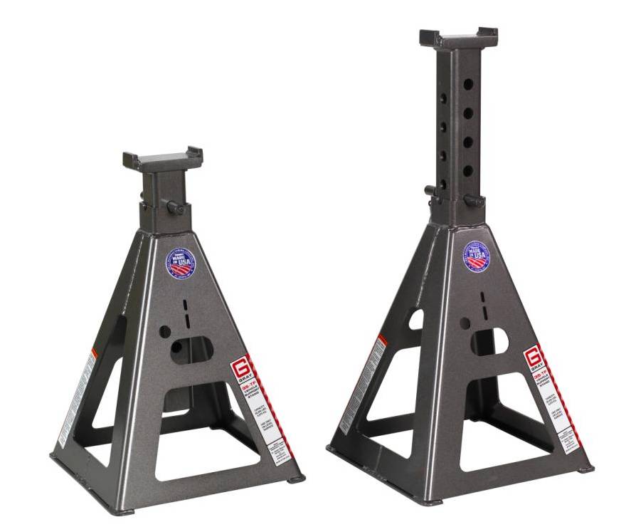 Gray 35-TF Vehicle Support Stands — 70,000 lb. per Stand (Pair)
