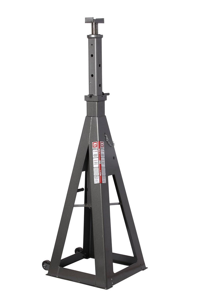 Gray 7THR High-Rise Vehicle Support Stand — 14,000 lb.