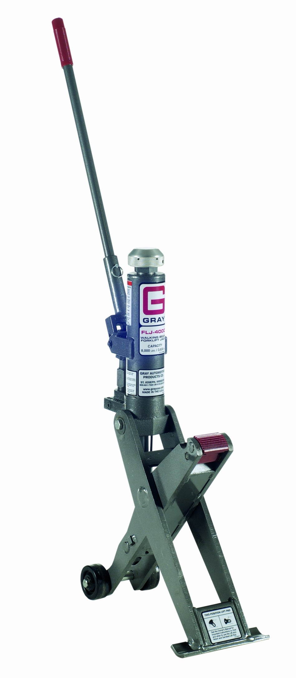 Gray FLJ-400 A/H 8,000 lb. Air/Hydraulic Forklift Jack