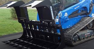 Blue Diamond Grapple — Root High Capacity — Extreme Duty — mounted on a compact track loader