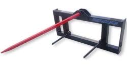 Blue Diamond Hay Spear — hay spear frame with a red upper tine and stabilizer tines