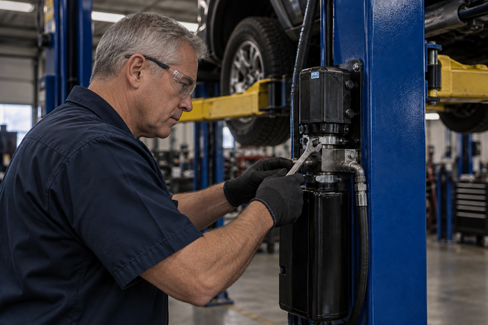Region Equipment technician servicing equipment