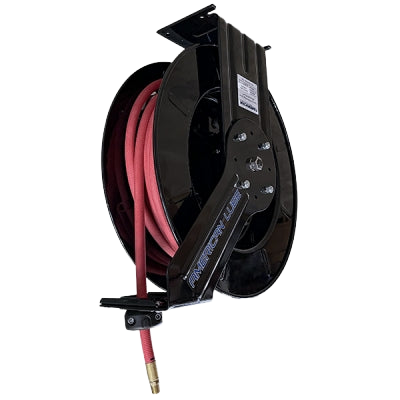 American Lubrication hose reel on transparent background